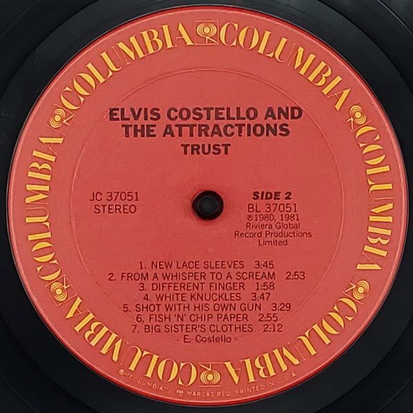 Elvis Costello & The Attractions : Trust (LP, Album, San)