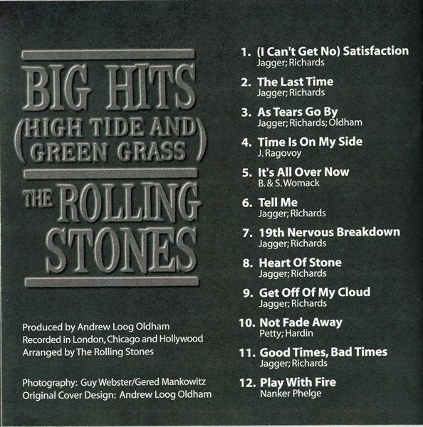 The Rolling Stones : Big Hits (High Tide And Green Grass) (CD, Comp, RE, RM, Son)