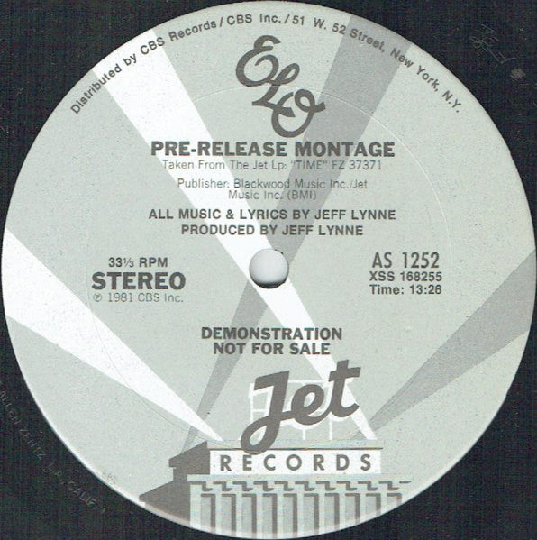 Electric Light Orchestra : Hold On Tight / Pre-Release Montage (12", Single, Promo, Smplr)