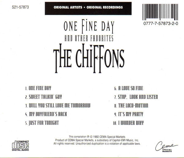 The Chiffons : One Fine Day And Other Favorites (CD, Comp, RE)