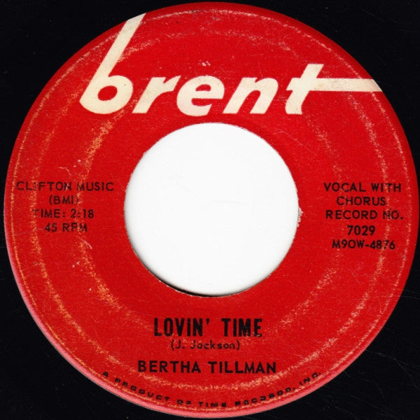 Bertha Tillman : Oh My Angel / Lovin' Time (7", Single)