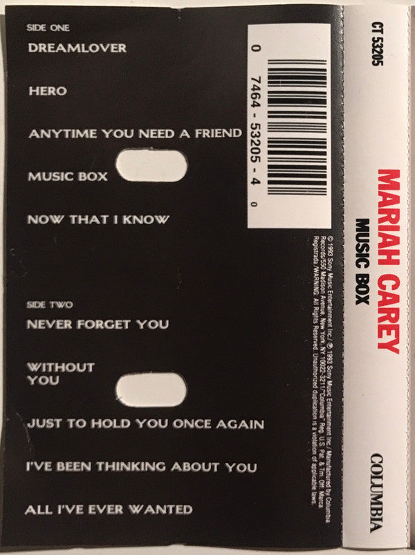 Mariah Carey : Music Box (Cass, Album, 100)