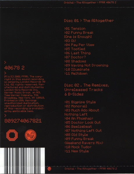 Orbital : The Altogether (CD, Album + CD, Comp + Ltd)