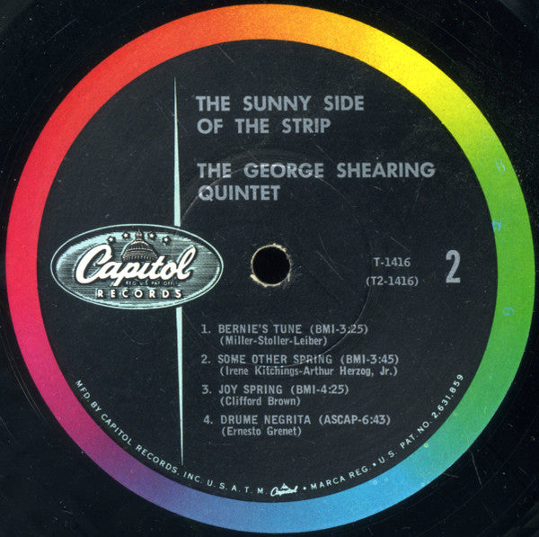The George Shearing Quintet : On The Sunny Side Of The Strip (LP, Album, Mono)