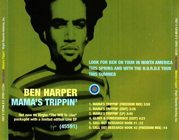 Ben Harper : Mama's Trippin (CD, Maxi, Promo)