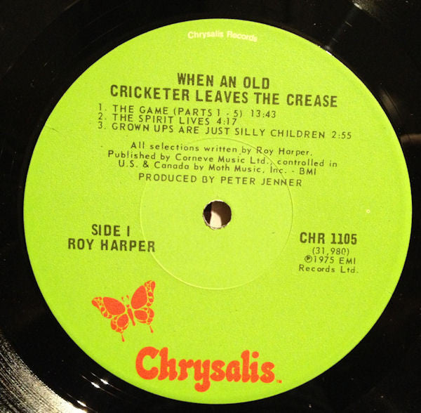Roy Harper : When An Old Cricketer Leaves The Crease (LP, Album, Win)