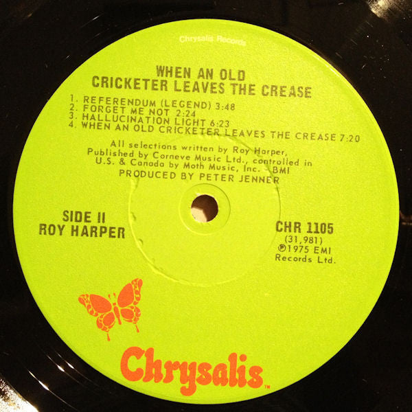 Roy Harper : When An Old Cricketer Leaves The Crease (LP, Album, Win)