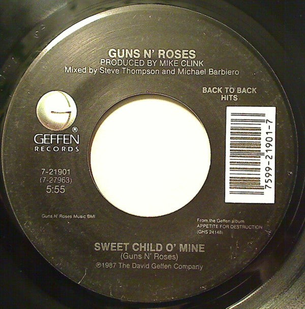 Guns N' Roses : Sweet Child O' Mine / Welcome To The Jungle (7", Single, Spe)