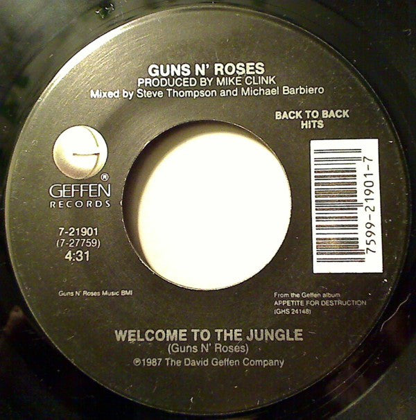 Guns N' Roses : Sweet Child O' Mine / Welcome To The Jungle (7", Single, Spe)