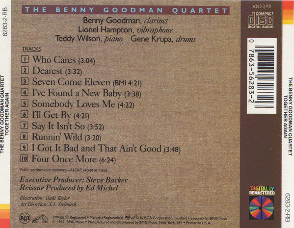The Benny Goodman Quartet : Together Again (CD, Album)