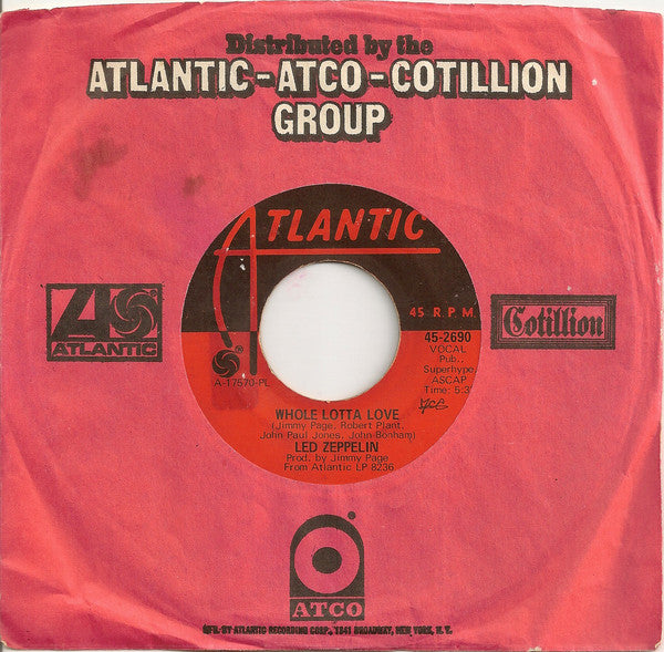 Led Zeppelin : Whole Lotta Love (7", Single, PL )