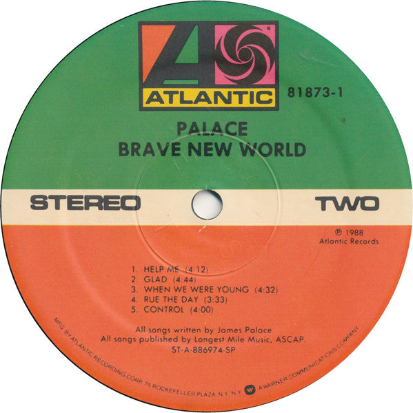Palace (3) : Brave New World (LP, Album, Spe)