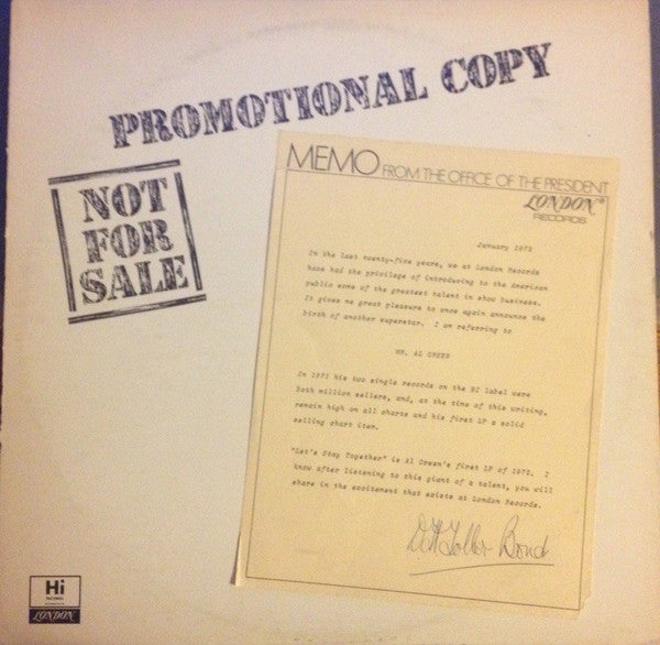 Al Green : Let's Stay Together (LP, Album, Promo)