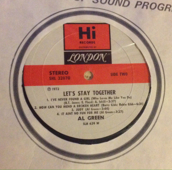 Al Green : Let's Stay Together (LP, Album, Promo)
