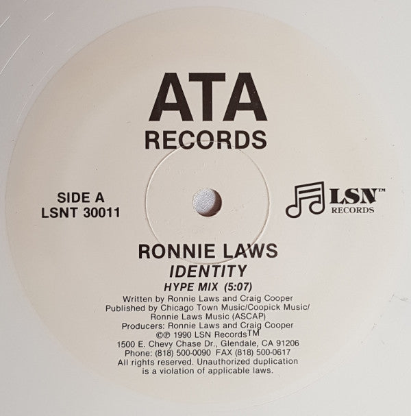 Ronnie Laws : Identity (12", Whi)