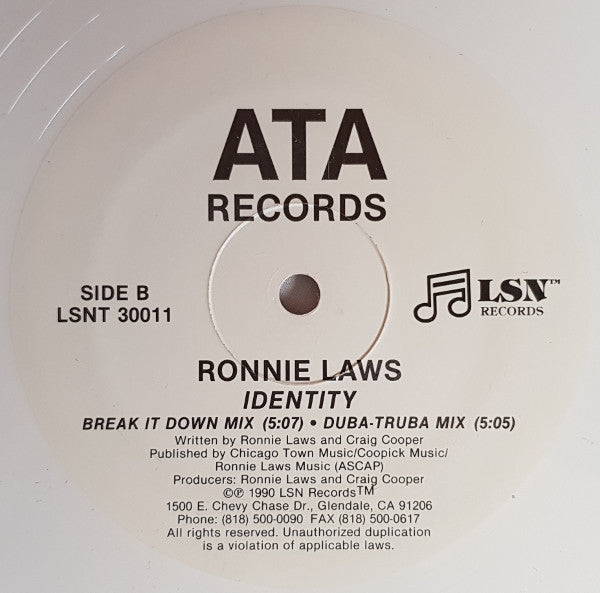 Ronnie Laws : Identity (12", Whi)