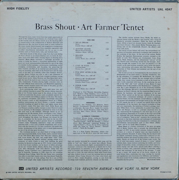 Art Farmer : Brass Shout (LP, Album, Mono)