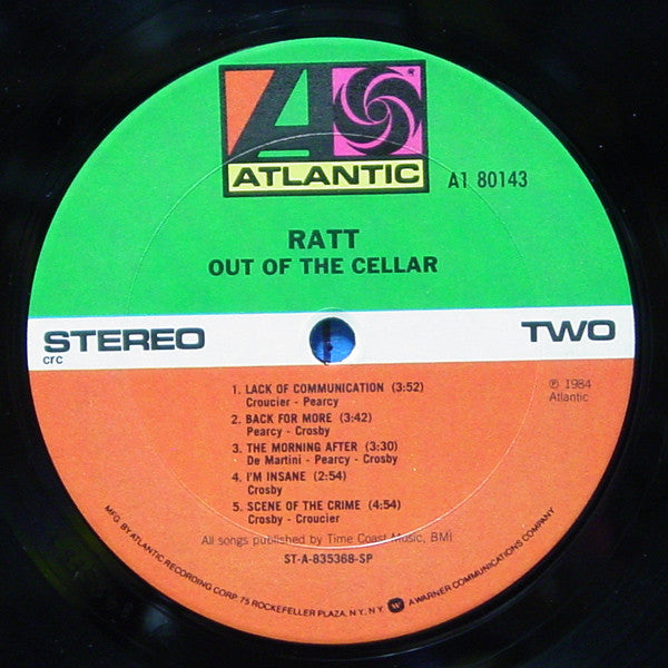 Ratt : Out Of The Cellar (LP, Album, Club, CRC)