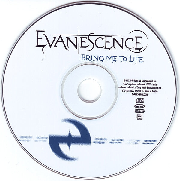 Evanescence : Bring Me To Life (CD, Single, Car)