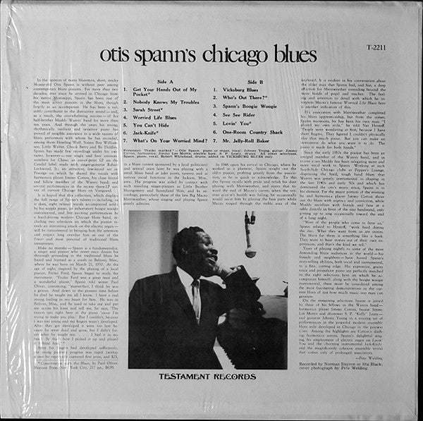 Otis Spann : Otis Spann's Chicago Blues (LP, Album, Mono, RE)