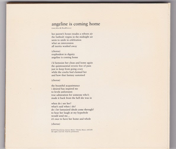 The Badlees : Angeline Is Coming Home (CD, Single, Promo)