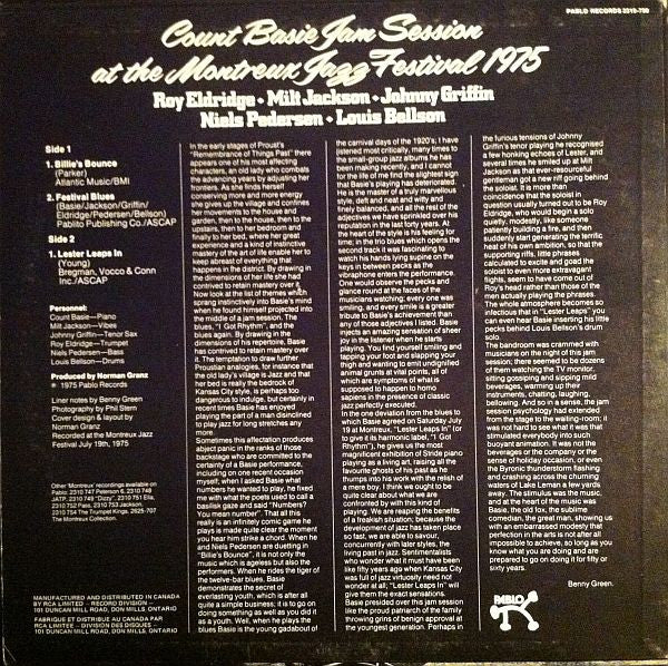 Count Basie : Jam Session At The Montreux Jazz Festival 1975 (LP)
