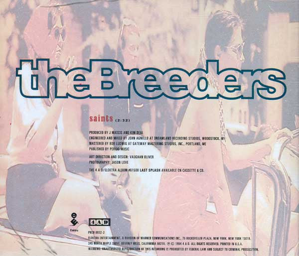 The Breeders : Saints (CD, Single, Promo)