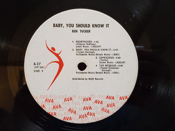Ben Tucker And His Quintet : Baby, You Should Know It (LP, Album, Mono)