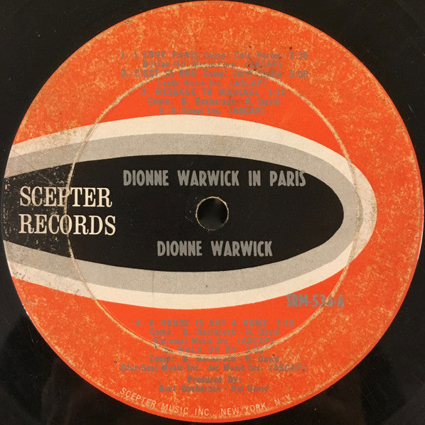 Dionne Warwick : In Paris (LP, Album, Mono)