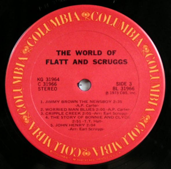 Flatt & Scruggs : The World Of Flatt And Scruggs (2xLP, Album, Comp, Pit)