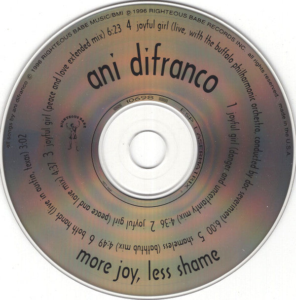 Ani DiFranco : More Joy, Less Shame (CD, Maxi)