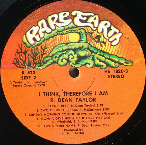 R. Dean Taylor : I Think, Therefore I Am (LP, Album)