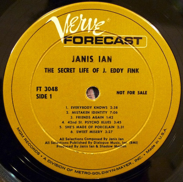 Janis Ian : The Secret Life Of J. Eddy Fink (LP, Album, Mono, Promo)