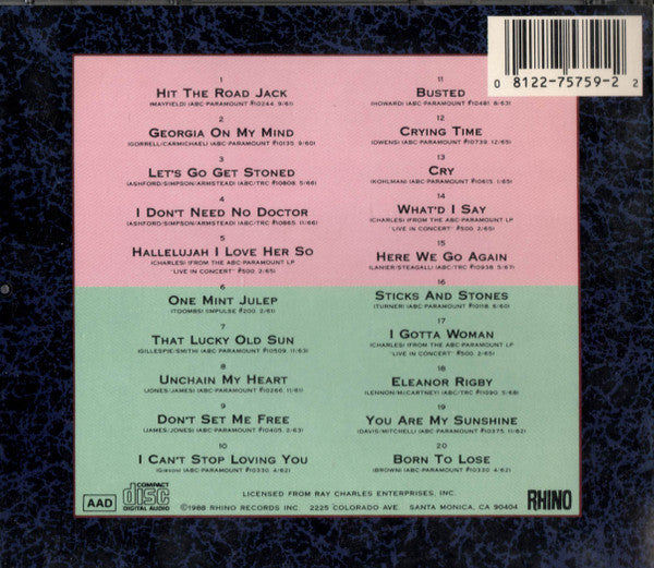 Ray Charles : Anthology (CD, Comp, RM, Den)