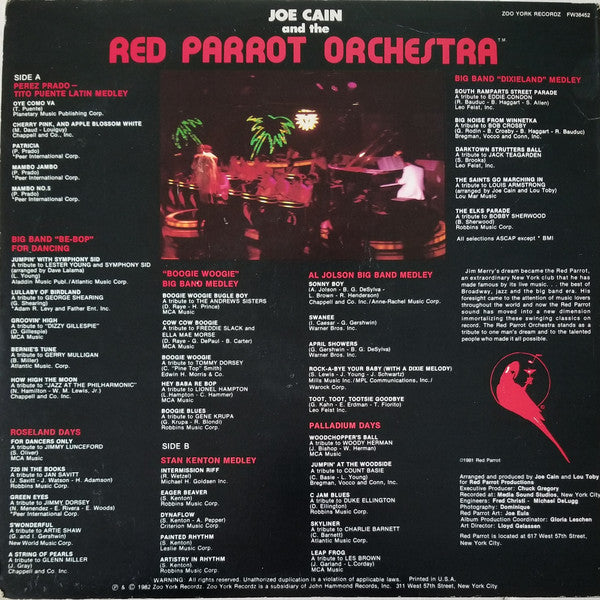 Joe Cain And  The Red Parrot Orchestra : Red Parrot Orchestra (Conducted By Joe Cain) (LP, Album)