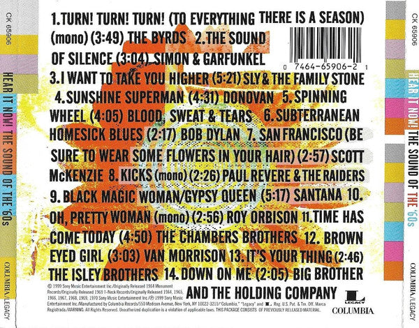 Various : Hear It Now! The Sound Of The '60s (CD, Comp)