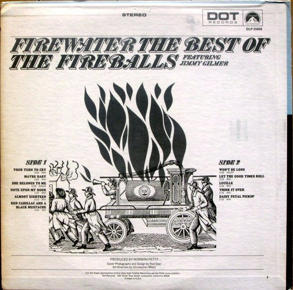 The Fireballs Featuring Jimmy Gilmer : Firewater! (LP)