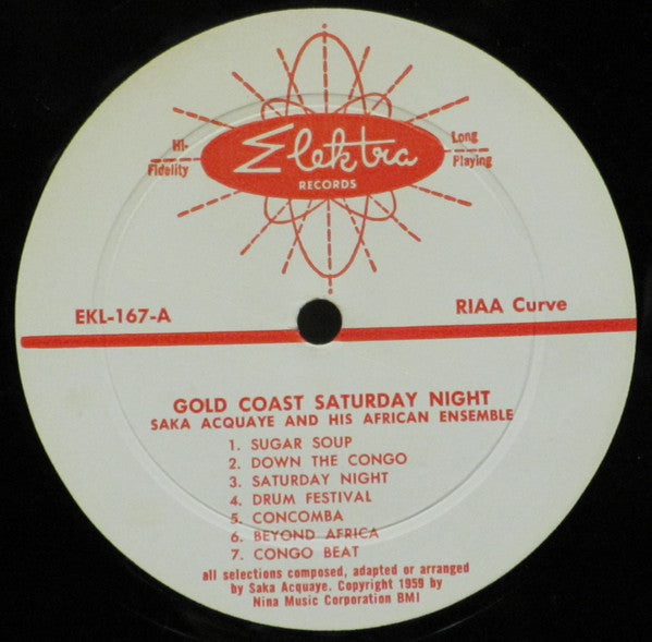 Saka Acquaye And His African Ensemble : Gold Coast Saturday Night (LP, Album, Mono)