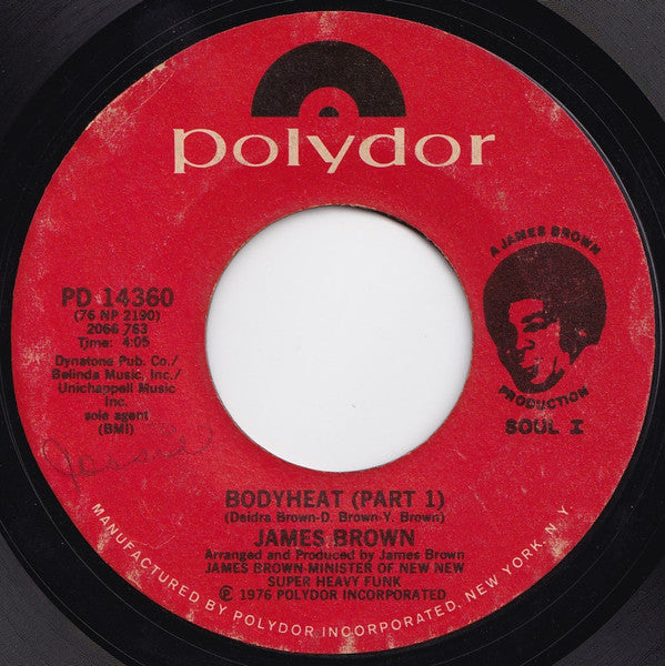James Brown : Bodyheat (7", Single, Styrene, Ric)