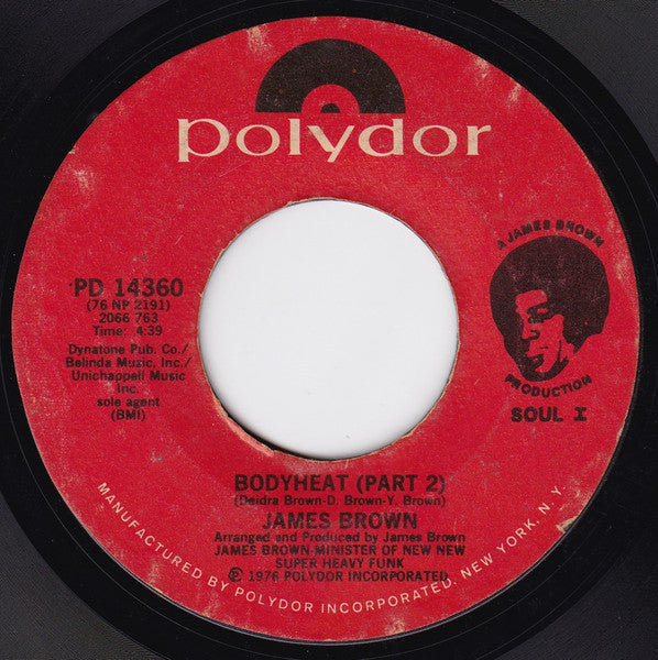 James Brown : Bodyheat (7", Single, Styrene, Ric)