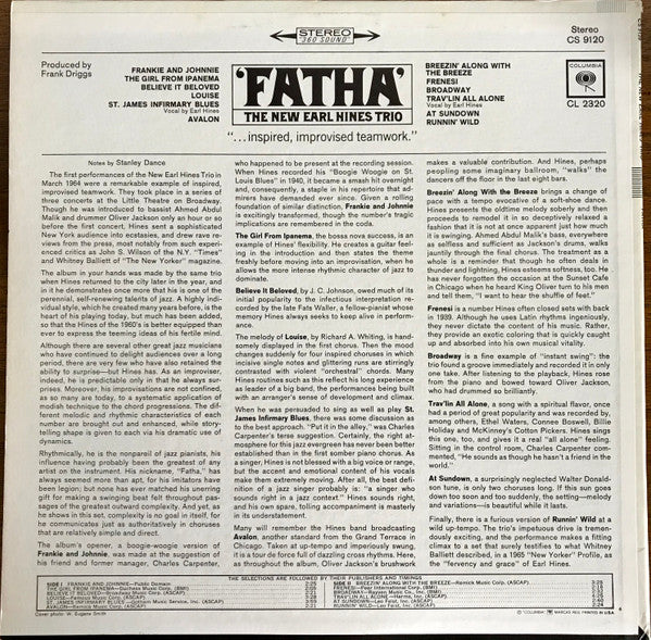 The Earl Hines Trio : Fatha (LP, Album)