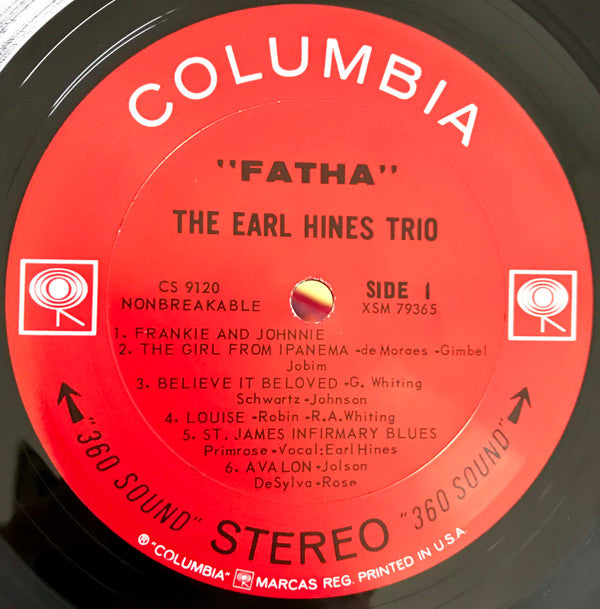 The Earl Hines Trio : Fatha (LP, Album)