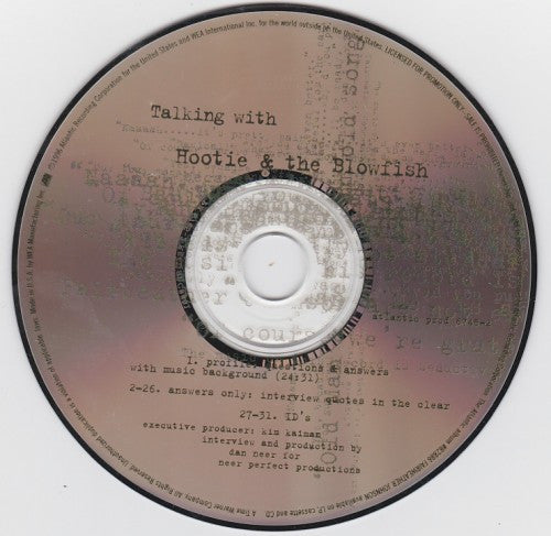 Hootie & The Blowfish : Talking With Hootie & The Blowfish (CD, Promo, Int)