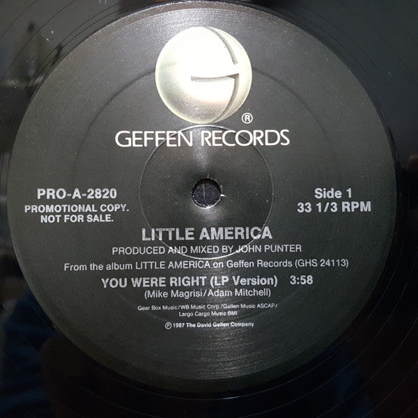 Little America : You Were Right (12", Promo)