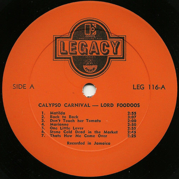 Lord Foodoos And His Calypso Band : Calypso Carnival (LP, Album, RE)