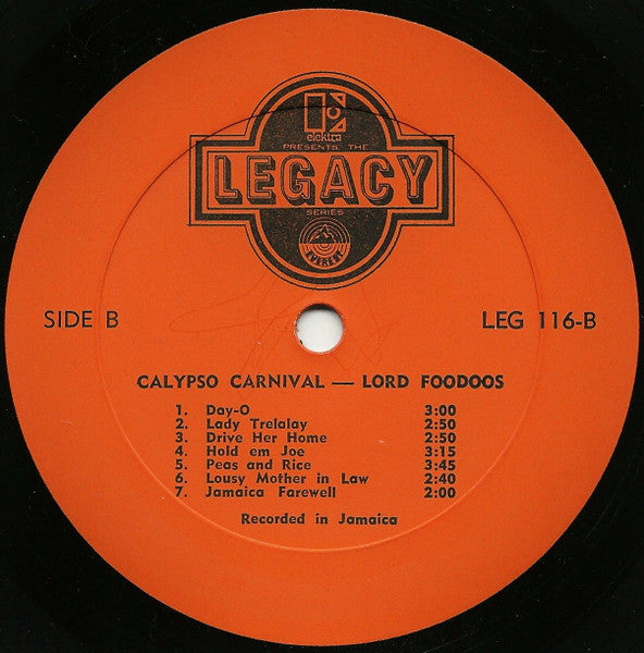 Lord Foodoos And His Calypso Band : Calypso Carnival (LP, Album, RE)