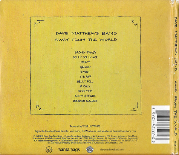 Dave Matthews Band : Away From The World (CD, Album, Dig)