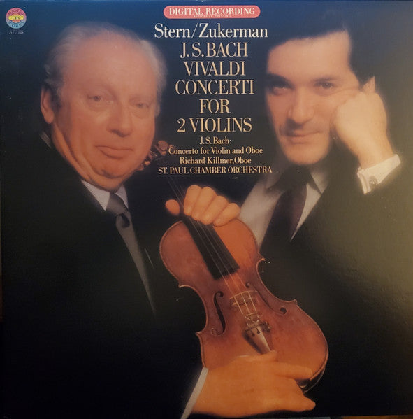 Johann Sebastian Bach / Antonio Vivaldi / Isaac Stern & Pinchas Zukerman With The Saint Paul Chamber Orchestra : Concerti For 2 Violins (LP, Album, Aud)