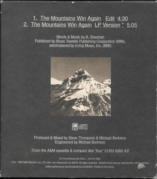 Blues Traveler : The Mountains Win Again (CD, Single, Promo)