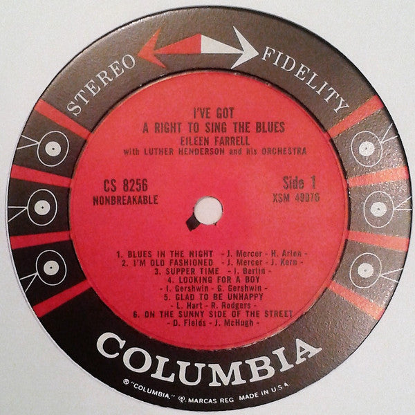 Eileen Farrell : I've Got A Right To Sing The Blues (LP, Album)